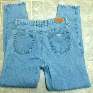 Vintage High Waist Tapered Leg Mom Jeans  31 x 31